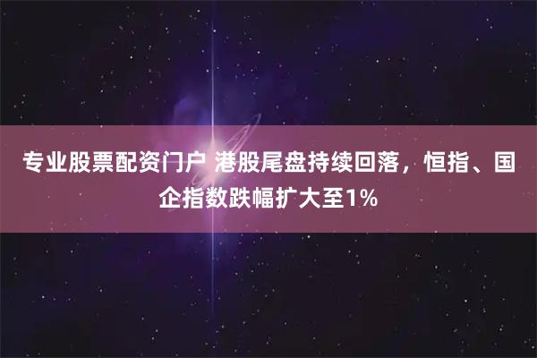 专业股票配资门户 港股尾盘持续回落，恒指、国企指数跌幅扩大至1%